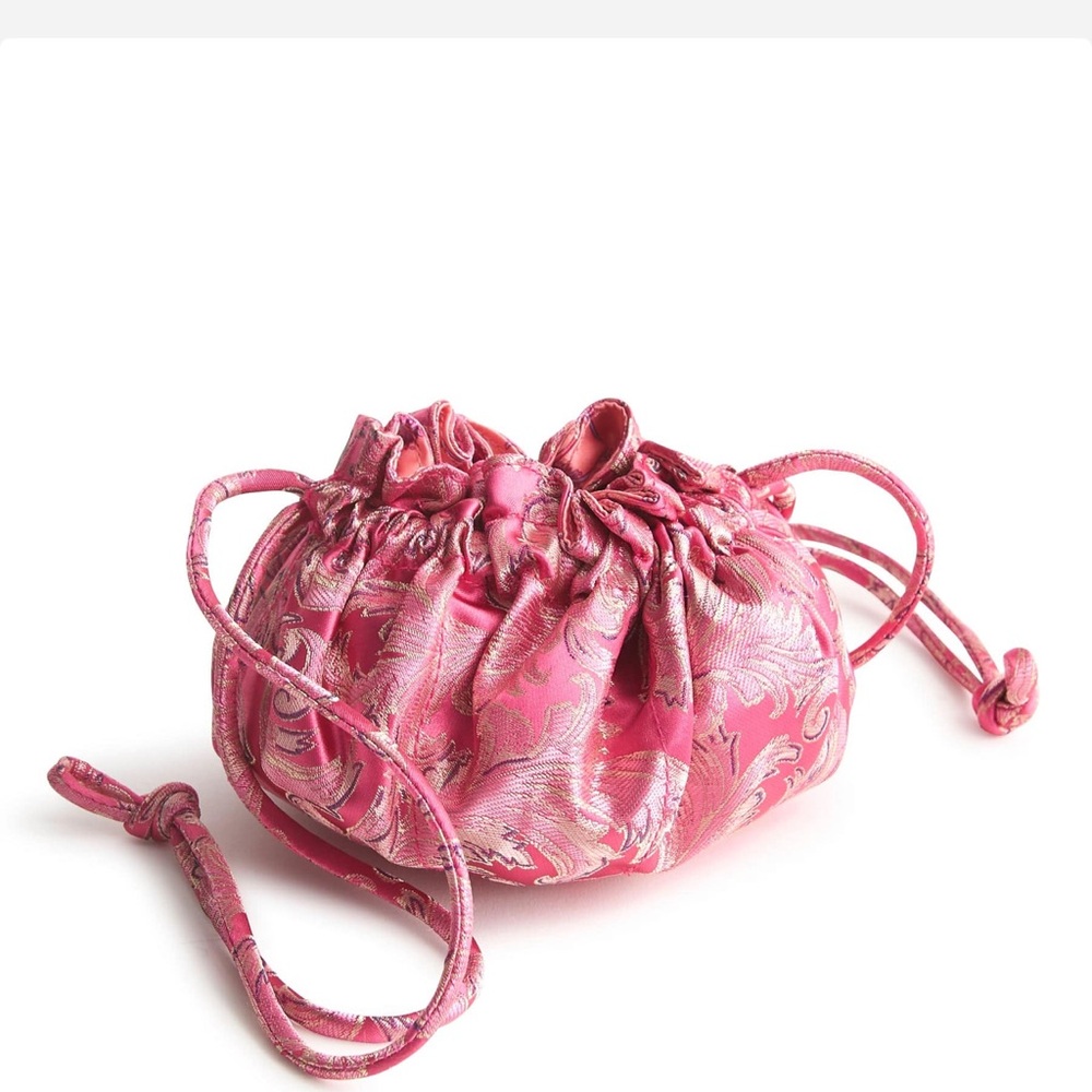 Vera Bradley Pink Floral Drawstring Clutch